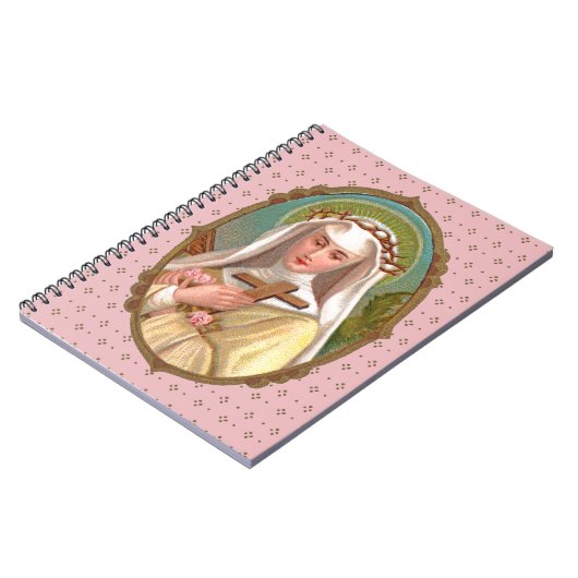 Gerahmtes Portrait der St. Rose Lima (M 024b) Notizblock (Linke Seite)