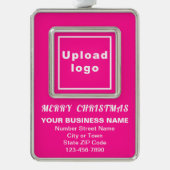 Gerahmtes Portrait Rectangle Rahmen-Ornament Silber (Vorderseite)