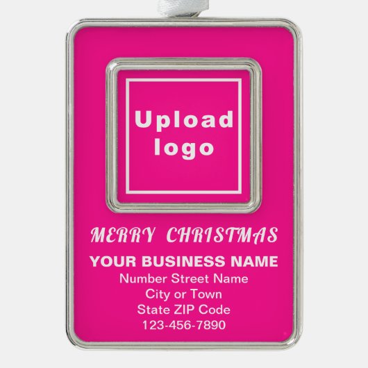 Gerahmtes Portrait Rectangle Rahmen-Ornament Silber (Vorderseite)