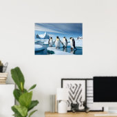 Gerahmtes Poster Art Pinguine (Heimbüro)