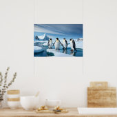 Gerahmtes Poster Art Pinguine (Küche)