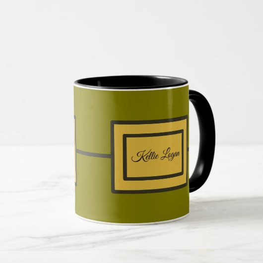 Gerahmtes Rechteck Tasse (VorderseiteRechts)