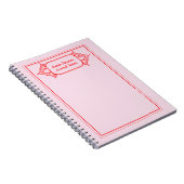 Gerahmtes Red Ornamental Notebook Notizblock (Rechte Seite)