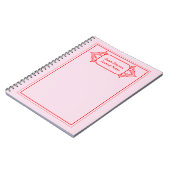 Gerahmtes Red Ornamental Notebook Notizblock (Linke Seite)