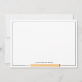 Gerahmtes Schreibpapier mit klassischem Bleistift Mitteilungskarte (Vorderseite)