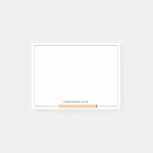 Gerahmtes Schreibpapier mit klassischem Bleistift Post-it Klebezettel