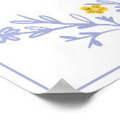 Gerahmtes Violet Fingerprint Tree Wedding Gästebuc Poster (Ecke)