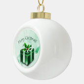 Gerahmtes Weihnachtsgeschenk Keramik Kugel-Ornament (Rechts)