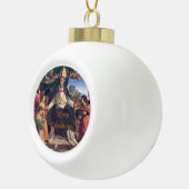 Gerahmtes Weihnachtsgeschenk Keramik Kugel-Ornament (Rechts)