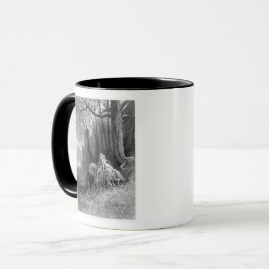 Geraint und Enid reiten weg Tasse (Vorderseite Links)