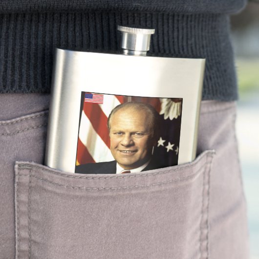 Gerald Ford Baseball Card Flachmann (Beispiel)