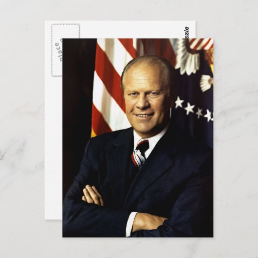 Gerald Ford Postkarte (Vorne/Hinten)