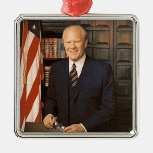Gerald Ford Silbernes Ornament (Vorne)