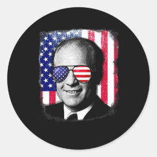 Gerald Ford US Flag 4. Juli Runder Aufkleber