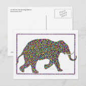 Gerald Glass Dot mit Elephant Post Card Postkarte (Vorne/Hinten)