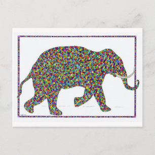 Gerald Glass Dot mit Elephant Post Card Postkarte