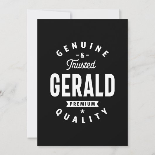 Gerald Personalisiert Name Birthday Einladung (Vorderseite)