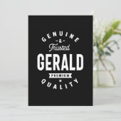 Gerald Personalisiert Name Birthday Einladung (Stehend Vorderseite)