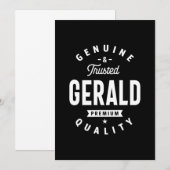 Gerald Personalisiert Name Birthday Einladung (Vorne/Hinten)