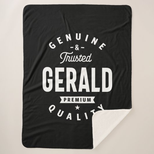 Gerald Personalisiert Name Birthday Sherpadecke (Vorderseite)