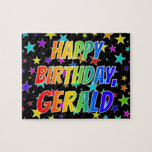 "GERALD" Vorname, Spaß "GLÜCKLICHER BIRTHTAG" Puzzle