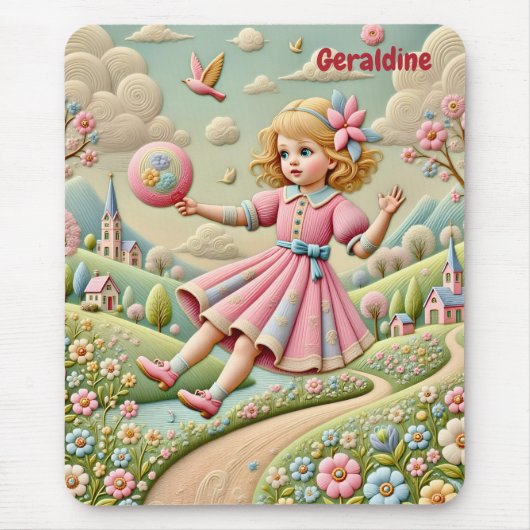 GERALDINE ~ Pastel Embroidery ~ Mousepad (Vorne)