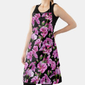 Geranazweige, Aquarellfarben-Rosa-Buds. Schürze (InSitu)