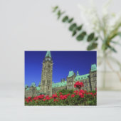 Geranbetten in voller Blüte auf dem Hügel des Parl Postkarte (Stehend Vorderseite)