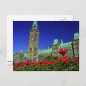 Geranbetten in voller Blüte auf dem Hügel des Parl Postkarte (Vorne/Hinten)