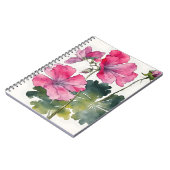 Geranie - Aquarellblumen Notizblock (Linke Seite)