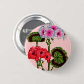 Geranien Button (Vorne & Hinten)