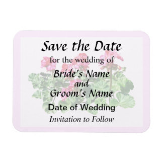 Geranien in einer Reihe Save the Date Magnet