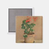 Geranien in Pot, c.1905 (Öl auf Leinwand) Magnet (Vorderseite/Rückseite)