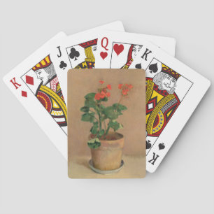 Geranien in Pot, c.1905 (Öl auf Leinwand) Spielkarten