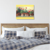 Geranien in Pots Leinwanddruck (Insitu (Schlafzimmer))
