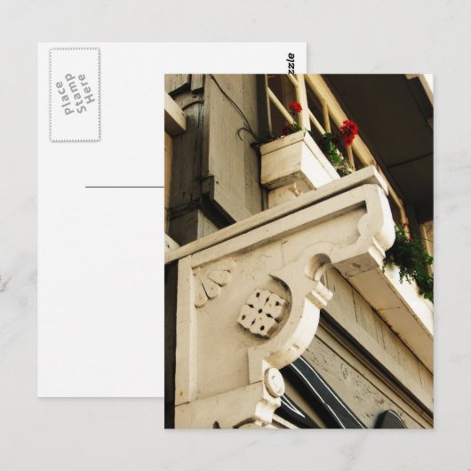 Geranien Postkarte (Vorne/Hinten)