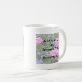 Geranien und Periwinkle Kaffeetasse (VorderseiteRechts)