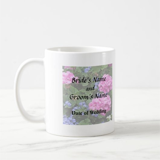 Geranien und Periwinkle Kaffeetasse (Links)