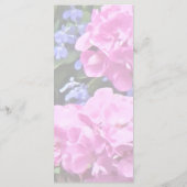 Geranien und Periwinkle Menükarte (Rückseite)