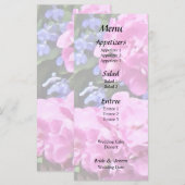 Geranien und Periwinkle Menükarte (Vorne/Hinten)