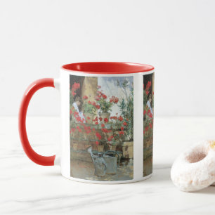 Geranien von Childe Hassam, Vintage-Impressionismu Tasse