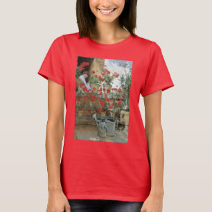 Geranien von Childe Hassam, Vintager Impressionism T-Shirt