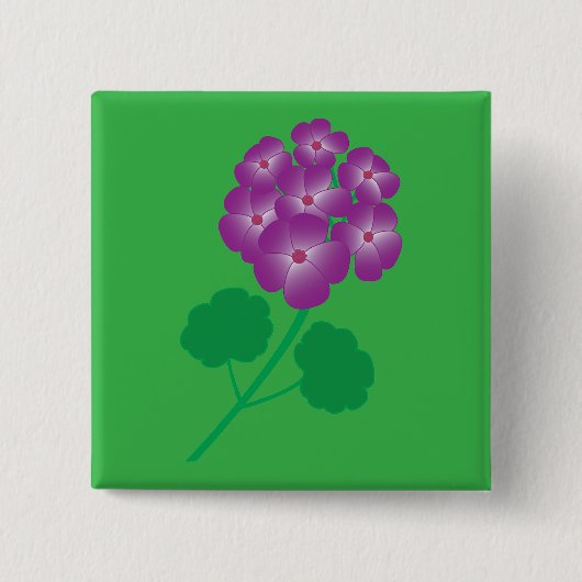 Geranienblumen Button (Vorderseite)