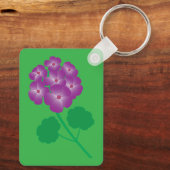 Geranienblüten Schlüsselanhänger (Rückseite)