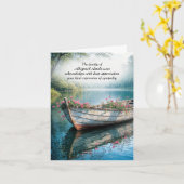 Geraniens im alten Rowboat Beileid Danke Karte (Gelbe Blume)