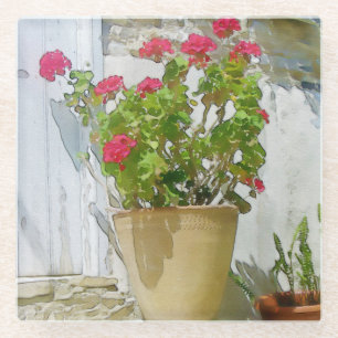 Geranine Glasuntersetzer