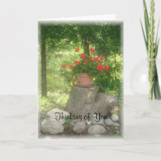 geranium1card, Denken Sie an Sie Karte