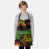 Geranium 3D Abstrakt Geometrisches Muster Schürze (Getragen)