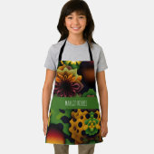 Geranium 3D Abstrakt Geometrisches Muster Schürze (Insitu)