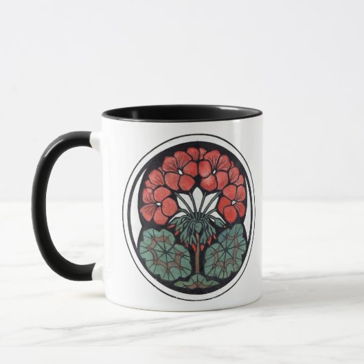 Geranium Art Nouveau Tasse (Links)